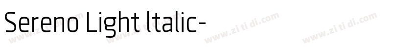 Sereno Light ltalic字体转换
